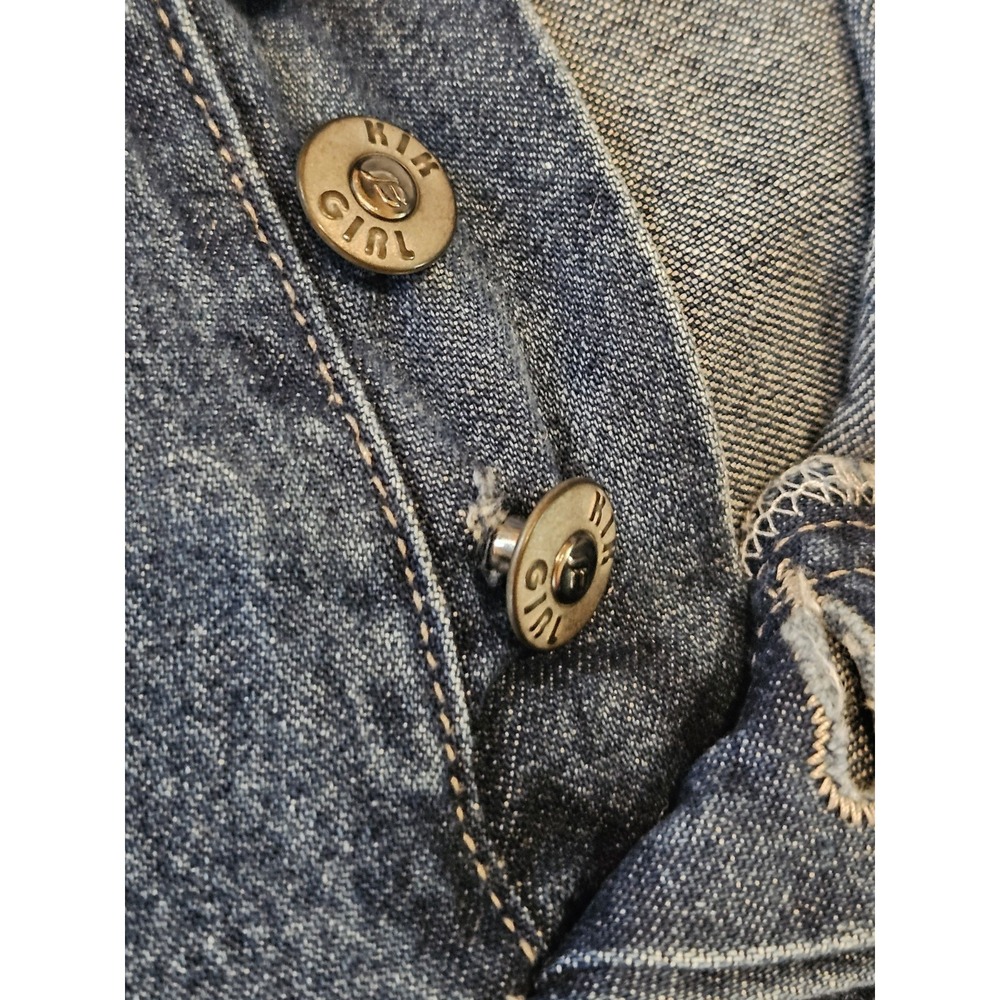 Vtg Junior's Kik Girl Skater Y2K Super Wide Leg Jeans Bonsai Mission (D3) - Picture 12 of 15